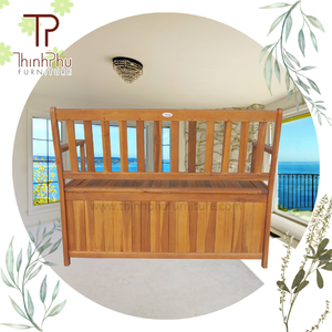 Banco de almacenamiento plegable de madera ecológico y muebles otomanos de estilo cartón para restauración para sala de estar y jardín - Product Image 5