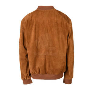 Chaquetas de Cuero de Gamuza de Invierno de Primera Calidad para Hombre, Cuello Alto y Logotipo Frontal, Ropa Urbana Transpirable y Ecológica para Uso Diario - Product Image 4