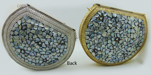 Latest Arrival Women's Stone Pattern Metal Flap Shape Clutch <b>Bag</b> Evening <b>Bags</b> <b>for</b> <b>Wedding</b> Low Price Indian Supplier - Product Image 5
