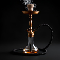 Chicha en métal et verre au design personnalisé à vendre en gros – Design unique, écologique, logo personnalisable, couleur noire, décoration