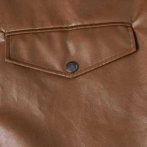 แจ็คเก็ตหนังผู้ชายจากโรงงานโดยตรง ผ้าแคนวาส หนังวัว สำหรับฤดูหนาว ราคาแข่งขัน ขายส่ง สไตล์มอเตอร์ไซค์และไบค์เกอร์ - Product Image 5