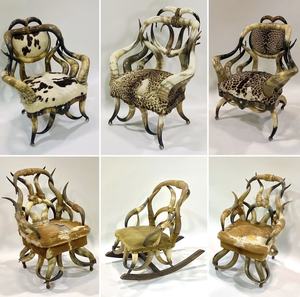 Chaise Viking Design Moderne Chaise en Corne de Buffle Naturelle Style Antique Haut de Gamme Robuste et Polie pour la Décoration Intérieure - Product Image 2