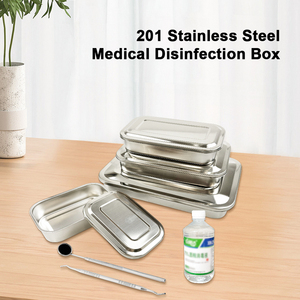 Caja de Acero Inoxidable para Instrumentos Médicos, Bandeja de Esterilización con Tapa para Instrumentos Quirúrgicos Veterinarios - Product Image 3