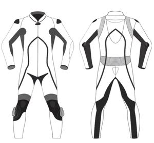 Traje de cuero de vaca para motocicleta, traje de carreras con protección de armadura Ce - Product Image 6