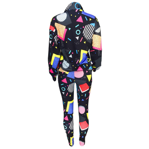 Nuevo diseño más vendido, chándal estampado de alta calidad, 100% poliéster, conjuntos de chándal sublimado de dos piezas para mujer, precio al por mayor - Product Image 2