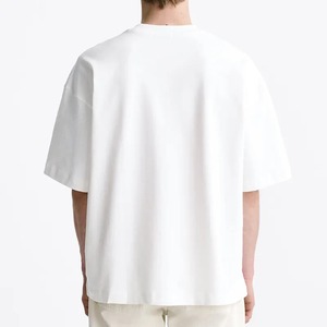Venta al por mayor 2024 verano deportes Casual camisetas para hombres Venta caliente de talla grande ropa de verano con cuello de gran tamaño diseño en blanco - Product Image 2
