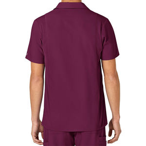 ชุดเครื่องแบบพยาบาลสำหรับผู้ชายเสื้อโปโลสครับขัดผิวแบบยืดได้4ทาง - Product Image 2