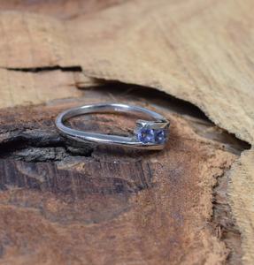 Bague en argent sterling avec iolite bleue, pierre de naissance de décembre, pierre précieuse naturelle, bijoux en argent faits à la main, cadeau - Product Image 4