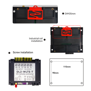 DL2-WLTE-T 4g 30a gsm relay module lte sms web điều khiển từ xa on/off chuyển đổi 2 kênh nhiệt độ màn hình mất điện cảnh báo - Product Image 6