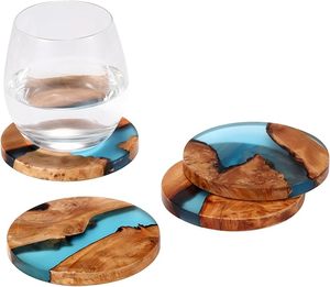 Amazing Wood Epoxy Dining <b>Table</b> Coaster High Quality Hand Beaded Work With Custom Floral Design <b>Low</b> Price Coaster for Christmas - Product Image 6