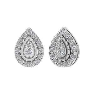 ต่างหูเม็ดเพชรรูปลูกแพร์สุดอินเทรนด์950คลาสสิกเครื่องประดับสำหรับงานแต่งงานแบบธรรมชาติหรูหรา - Product Image 2