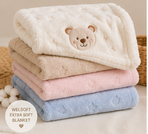 Extra Soft Baby Welsoft Blanket Plush Warm Cozy Embossed Fleece Newborn Stroller Throw Blankets Direct Manufacturer From Turkey - Product Image 3