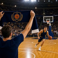 Écharpes de club de basketball rectangulaires suspendues, écologiques et personnalisables, avec impression numérique haute définition sur satin
