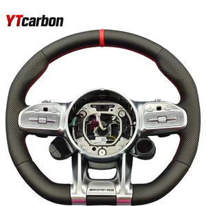 Volant en daim personnalisé YTcarbon importé d'Italie pour les classes C et E W204 X204 W205 CLA X118 C238 X253 GLC <span class=keywords><strong>63</strong></span> C63 E63 <span class=keywords><strong>AMG</strong></span> - Product Image 5