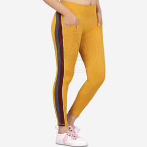 กางเกงออกกำลังกายผู้หญิงคุณภาพสูง เอวกลาง ความยาวเต็มตัว เนื้อผ้าทึบ ระบายอากาศ แห้งเร็ว ผลิตจากผ้าสแปนเด็กซ์/โพลีเอสเตอร์ เอวยางยืด - Product Image 2