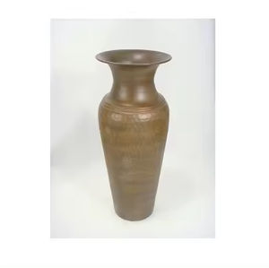 แจกันดอกไม้โลหะแบบโบราณสำหรับตกแต่งบ้านสำนักงานส่งออกแบบอินเดีย - Product Image 2