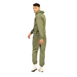Customized 100% Cotton Fleece Blank Sweatsuit Set Heavyweight Casual Tracksuit Drawstring <b>Pullover</b> Hoodie And Jogger Sweatpants - Product Image 3