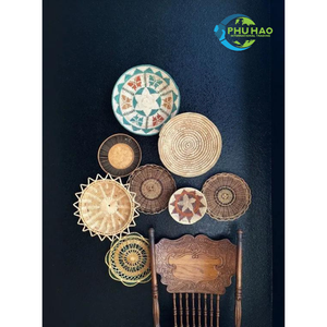 Meilleure vente!!! DÉCOR DE PANIER DE TENTURE MURALE TISSÉ À LA FAITE DURABLE DU Viet Nam Parfait pour les napperons de décoration intérieure moderne - Product Image 4