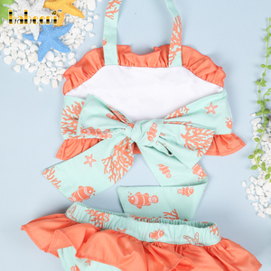 Ocean Creature Traje de baño de 2 piezas para niños y niñas Nailon/algodón transpirable de secado rápido OEM ODM - Product Image 5