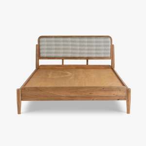 Luxury Solid Wood Foldable Adjustable <b>Bed</b> <b>with</b> Sleek Contemporary Design Durable Build Beautiful Aesthetic for Modern Bedroom - Product Image 3