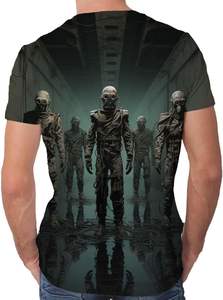 T-shirt décontracté pour homme 100 % coton jersey, motif uni, 220 grammes, haute qualité, respirant, anti-plis, séchage rapide - Product Image 6