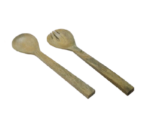 ชุดช้อนส้อมไม้มะม่วงวินเทจรักษ์โลก 2 ชิ้น งานฝีมืออินเดีย เหมาะสำหรับแจกเป็นของขวัญ - Product Image 5