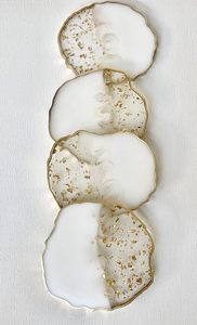 Sous-verre en résine de style bohème artisanal, écologique, de haute qualité, décoratif, pour boissons, accent d'intérieur, vente en gros - Product Image 3