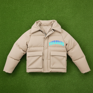 Veste d'hiver à col rabattu de style Hip Hop sur mesure pour hommes Streetwear Veste à bulles coupe-vent légère de grande taille - Product Image 4