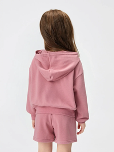Boys <b>Pink</b> Zip up Hoodie and Shorts Set Two Piece Casual Autumn <b>Tracksuit</b> Breathable Soft Cotton Clothing - Product Image 6
