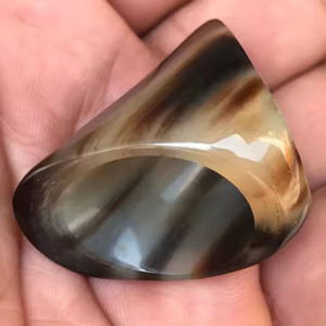 Anillo para damas Ágata Cuerno de búfalo Joyas para fiestas y regalos Anillo hecho a mano por Crescent Crafts - Product Image 4