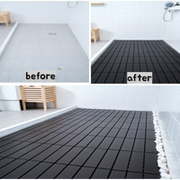 Revêtement de sol autoportant en PVC de qualité supérieure, moderne, carré, à emboîtement double, étanche, pour sous-sol, jardin, salle de sport, entrepôt, salle de bain