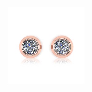 RJE01 alta calidad sólida plata esterlina 925 precio de fábrica redondo 3mm CZ Stud pendiente regalo mujeres Fabricación de joyería personalizada - Product Image 3