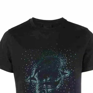 Vente en gros T-shirts décontractés 100% coton avec strass personnalisés imprimés par transfert de chaleur pour hommes dans toutes les couleurs et tailles - Product Image 3