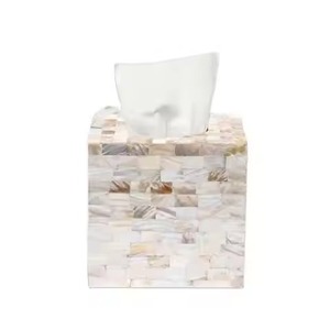 Vente chaude Blanc Nacre Serviette Boîte Premium Serviette Porte-Mouchoirs pour Hôtel De Mariage Dessus De Table Utilisation Décorative Logo Personnalisé - Product Image 1