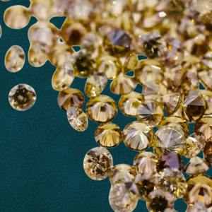 เพชรธรรมชาติทรงกลม2.10พรีเมี่ยม2.20มม. หินหลวม mn/db สีน้ำตาลอ่อน VS2อัญมณี - Product Image 3