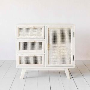 Gabinete de almacenamiento de madera blanco sólido de lujo moderno personalizado, muebles para el hogar, sala de estar, lavandería, granja, uso de bodega - Product Image 1