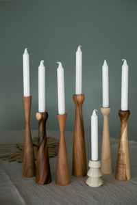 Juego de vajilla de 3 piezas, juego decorativo de madera, candelabro, X Mas Day, regalado, logotipo personalizado, portavelas de madera para el hogar, X Mas Day - Product Image 2