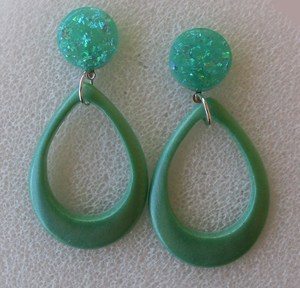 Pendientes de aro de perlas de moda para mujer con resina para amor corazón colgante accesorios de joyería - Product Image 4