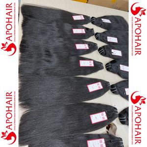 Cabello humano sin procesar Remy, Color negro, calidad superior, de 2 a 3 mechones, Color Natural - Product Image 4