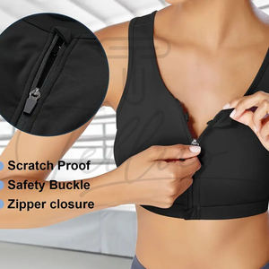 Soutien-gorge de sport pour femmes grande taille en gros, logo frontal, soutien moyen, respirant, séchage rapide, haute qualité, confortable - Product Image 4