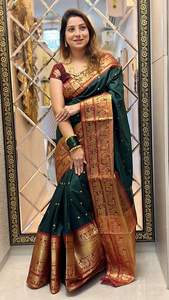 Aura Narayan Pattu Saree Silky Party Wear pour les occasions Design élégant en soie - Product Image 3