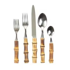 Ensemble de couverts en acier inoxydable de haute qualité avec manche en résine noire, propriétés antirouille - Product Image 6