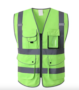 Concevez votre propre gilet de travail de couleur unie à prix abordable gilet de sécurité haute visibilité d'excellente qualité couleur et taille personnalisées - Product Image 4