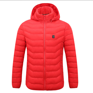 <b>Men</b> Winter Puffer <b>Jacket</b> Stand Front Breathable Eco-Friendly Polyester Waterproof Hooded Full Zip Lightweight High Street - Product Image 4