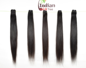 100% Cheveux Humains Indiens, Extensions de Cheveux Lisses et Soyeux, Vente en Gros, Couleur Noire, Vierge, Double Trame, Cuticules Alignées, Remy Naturel - Product Image 2