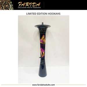 Cachimbas altas de Farida de edición limitada de lujo, espejo de latón martillado a mano único, pantalla funcional, Shisha, cafés, tipo recto en caja - Product Image 3