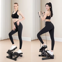 Mini stepper d'exercice pour la salle de sport, appareil de fitness aérobie pour la marche, machine ABS avec bande de résistance et coussin