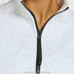 Sweat-shirt à col montant avec fermeture éclair Logo OEM de haute qualité Sweat à capuche en coton hip hop ample surdimensionné pour femmes - Product Image 5
