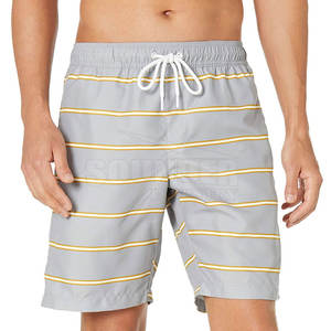 Short de bain pour hommes de Style High Street Logo personnalisé confortable motif solide vêtements de natation pour hommes Logo avant Position vente en ligne - Product Image 2