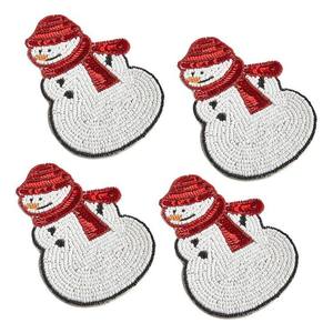 Venta al por mayor diseño de moda bordado a mano con cuentas Eleanor Bowmer Electric Coast Juego de 4 posavasos con cuentas de icono nuevo último diseño - Product Image 5